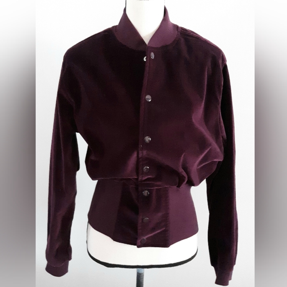 VTG Suzanne Somers Velour Bomber Jacket